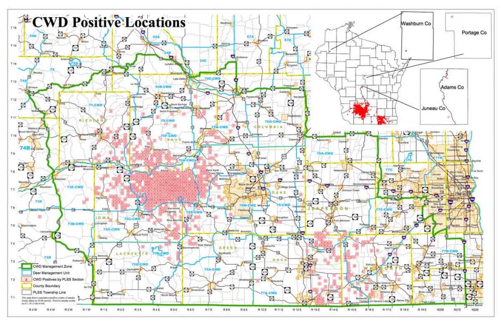 WI CWD positive locations