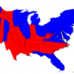 2012 election results scaled to number of electoral college votes.